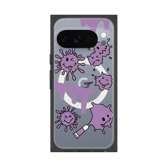 Premium Square Case with Pixelsnap［ PAINTING SMILE Purple ］