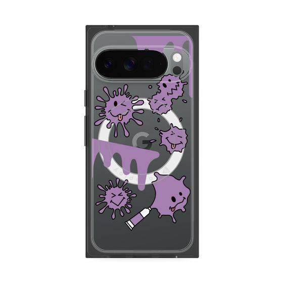 Premium Square Case with Pixelsnap［ PAINTING SMILE Purple ］