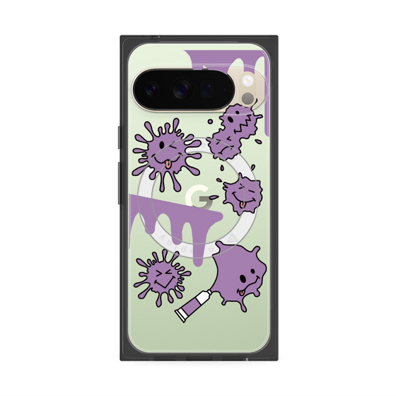 Premium Square Case with Pixelsnap［ PAINTING SMILE Purple ］