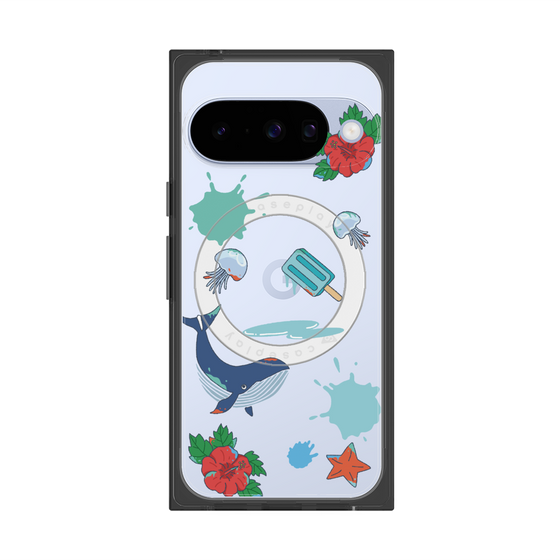 Premium Square Case with Pixelsnap［ DRAWING PAPER Blue ］