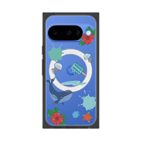 Premium Square Case with Pixelsnap［ DRAWING PAPER Blue ］