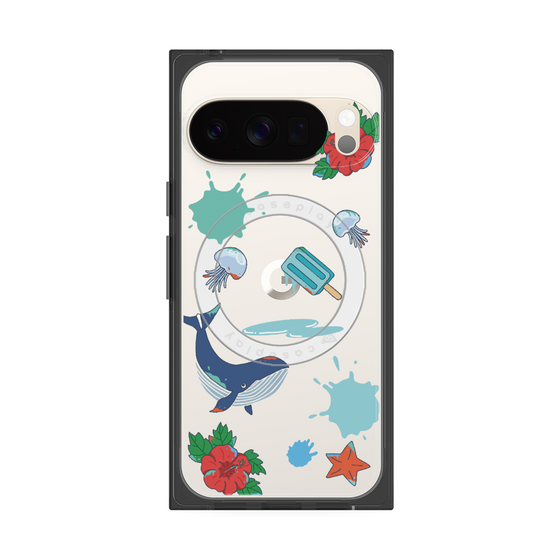 Premium Square Case with Pixelsnap［ DRAWING PAPER Blue ］