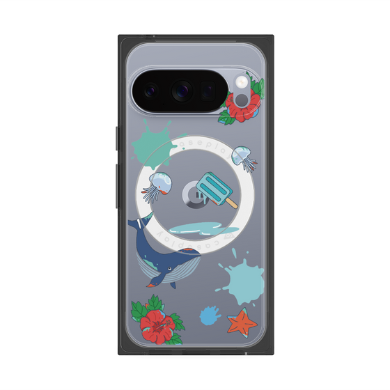 Premium Square Case with Pixelsnap［ DRAWING PAPER Blue ］