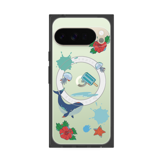 Premium Square Case with Pixelsnap［ DRAWING PAPER Blue ］