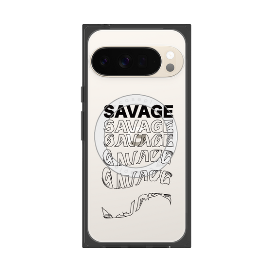 Premium Square Case with Pixelsnap［ SAVAGE Black ］