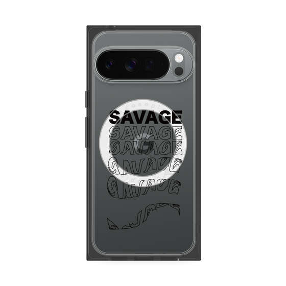 Premium Square Case with Pixelsnap［ SAVAGE Black ］
