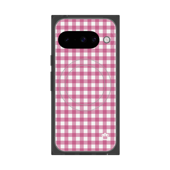 Premium Square Case with Pixelsnap［ Checkered Pink ］