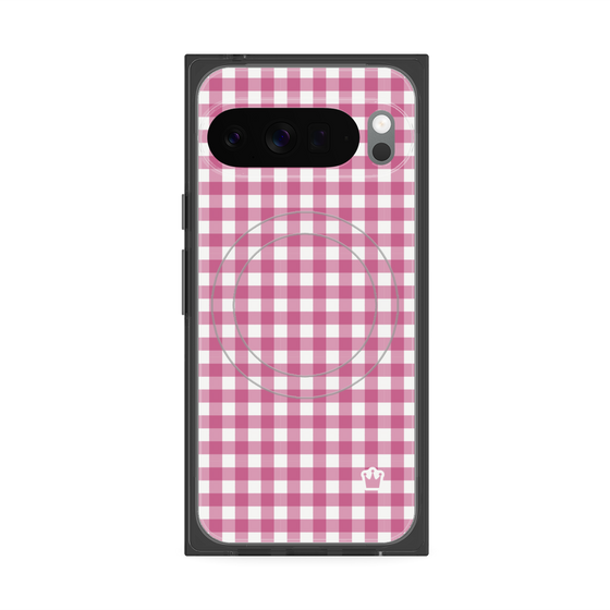 Premium Square Case with Pixelsnap［ Checkered Pink ］