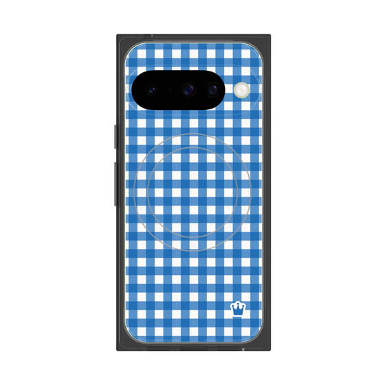 Premium Square Case with Pixelsnap［ Checkered Blue ］