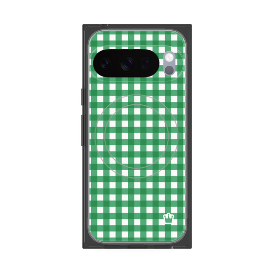 Premium Square Case with Pixelsnap［ Checkered Green ］