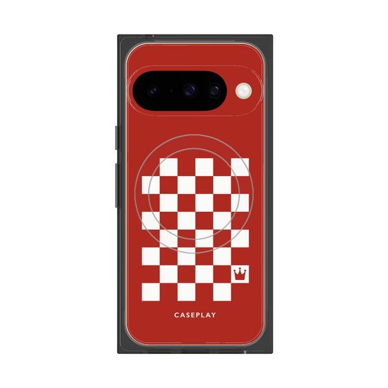Premium Square Case with Pixelsnap［ Racing Checkered Flag Red ］