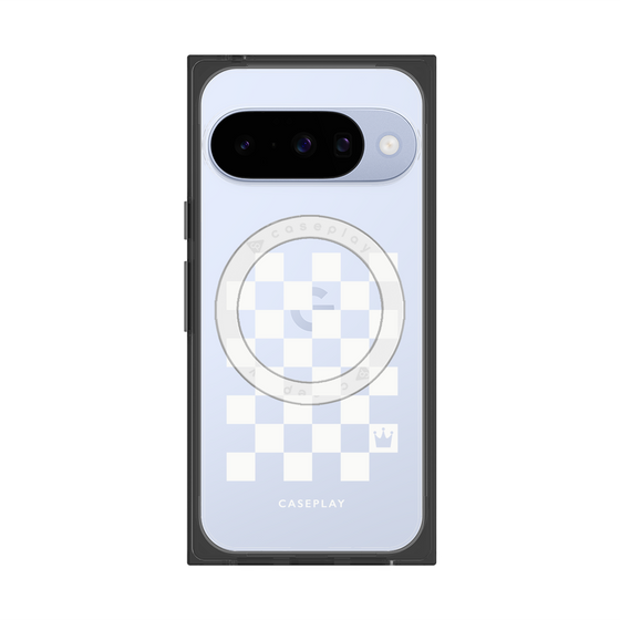 Premium Square Case with Pixelsnap［ Racing Checkered Flag White ］