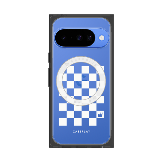 Premium Square Case with Pixelsnap［ Racing Checkered Flag White ］