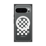Premium Square Case with Pixelsnap［ Racing Checkered Flag White ］