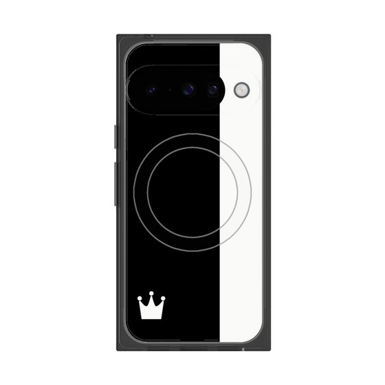 Premium Square Case with Pixelsnap［ CASEPLAY Bi-Colors Black & White ］