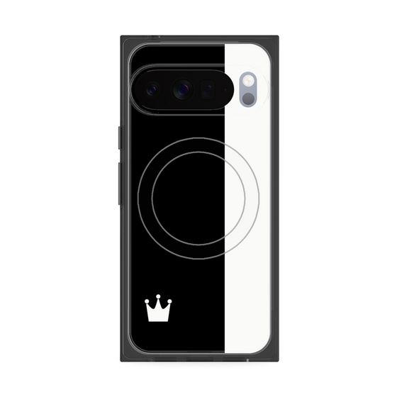 Premium Square Case with Pixelsnap［ CASEPLAY Bi-Colors Black & White ］