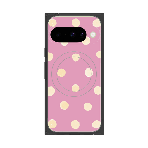 Premium Square Case with Pixelsnap［ Watercolor Dots Retro Color - Pink ］