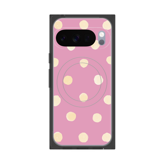 Premium Square Case with Pixelsnap［ Watercolor Dots Retro Color - Pink ］