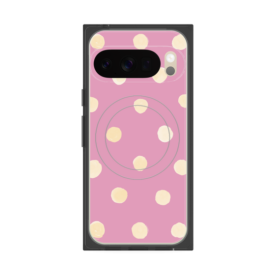 Premium Square Case with Pixelsnap［ Watercolor Dots Retro Color - Pink ］