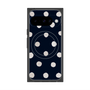 Premium Square Case with Pixelsnap［ Watercolor Dots Retro Color - Navy ］