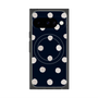 Premium Square Case with Pixelsnap［ Watercolor Dots Retro Color - Navy ］