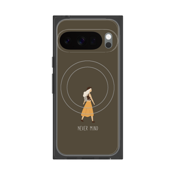 Premium Square Case with Pixelsnap［ Never Mind - Brown ］