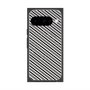 Premium Square Case with Pixelsnap［ Small Stripe - Gray × Black ］