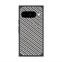 Premium Square Case with Pixelsnap［ Small Stripe - Gray × Black ］