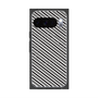 Premium Square Case with Pixelsnap［ Small Stripe - Gray × Black ］