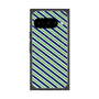 Premium Square Case with Pixelsnap［ Small Stripe - Navy × Green ］
