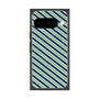 Premium Square Case with Pixelsnap［ Small Stripe - Navy × Green ］