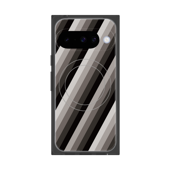 Premium Square Case with Pixelsnap［ Middle Stripe - Black ］