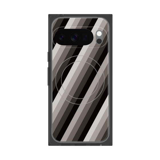 Premium Square Case with Pixelsnap［ Middle Stripe - Black ］