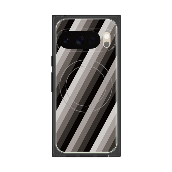 Premium Square Case with Pixelsnap［ Middle Stripe - Black ］