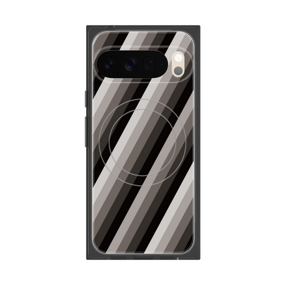 Premium Square Case with Pixelsnap［ Middle Stripe - Black ］