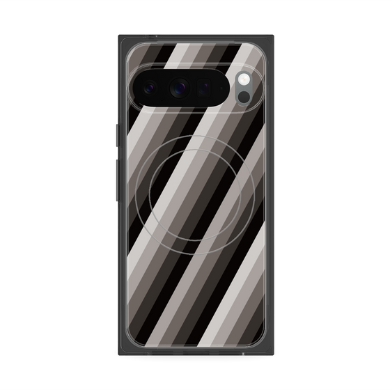 Premium Square Case with Pixelsnap［ Middle Stripe - Black ］