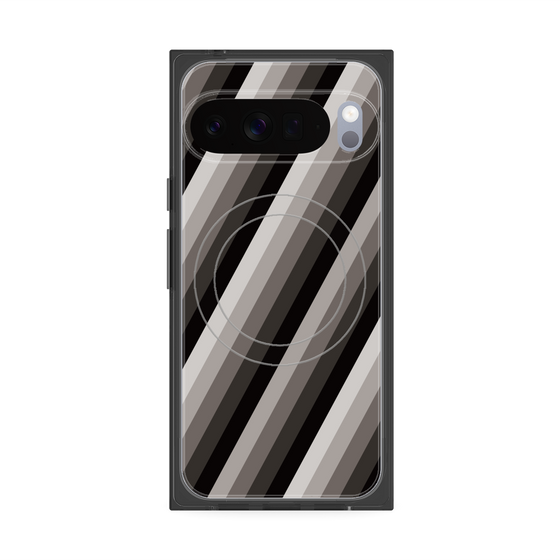 Premium Square Case with Pixelsnap［ Middle Stripe - Black ］