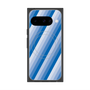 Premium Square Case with Pixelsnap［ Middle Stripe - Blue ］