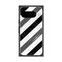 Premium Square Case with Pixelsnap［ Big Stripe - Black × Gray ］