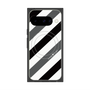 Premium Square Case with Pixelsnap［ Big Stripe - Black × Gray ］