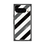 Premium Square Case with Pixelsnap［ Big Stripe - Black × Gray ］