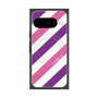 Premium Square Case with Pixelsnap［ Big Stripe - Purple × Pink ］