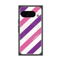 Premium Square Case with Pixelsnap［ Big Stripe - Purple × Pink ］