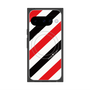 Premium Square Case with Pixelsnap［ Big Stripe - Red × Black ］