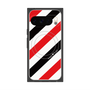 Premium Square Case with Pixelsnap［ Big Stripe - Red × Black ］