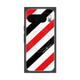 Premium Square Case with Pixelsnap［ Big Stripe - Red × Black ］