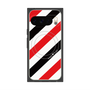 Premium Square Case with Pixelsnap［ Big Stripe - Red × Black ］