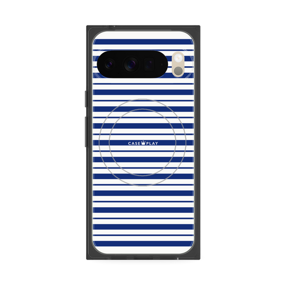 Premium Square Case with Pixelsnap［ Small Border - Navy ］