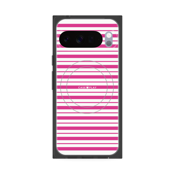 Premium Square Case with Pixelsnap［ Small Border - Pink ］