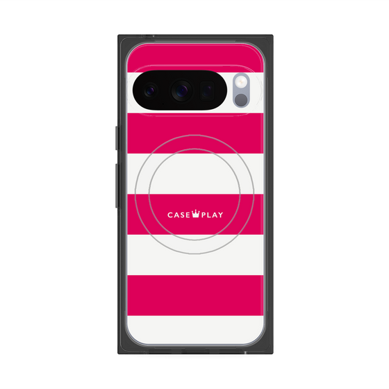 Premium Square Case with Pixelsnap［ Big Border - Pink ］